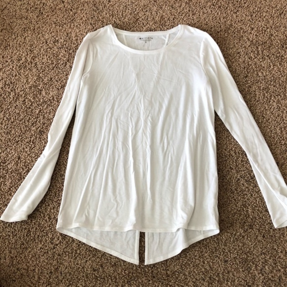 Athleta Split Back Long Sleeve Shirt